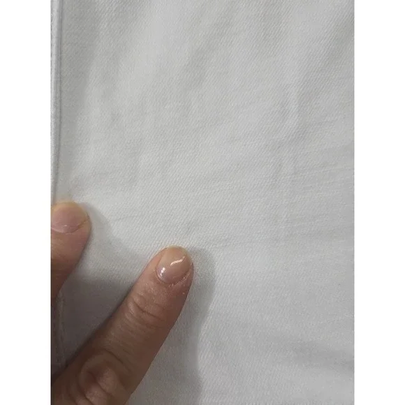 Talbots White Linen Blend Shorts Womens 16 Rolled Cuff Stretch Beach Causal - Picture 4 of 8